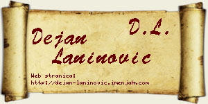 Dejan Laninović vizit kartica